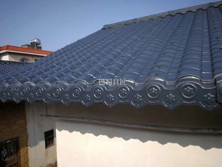 仿古小青瓦型树脂瓦,颜色厚度支持定制